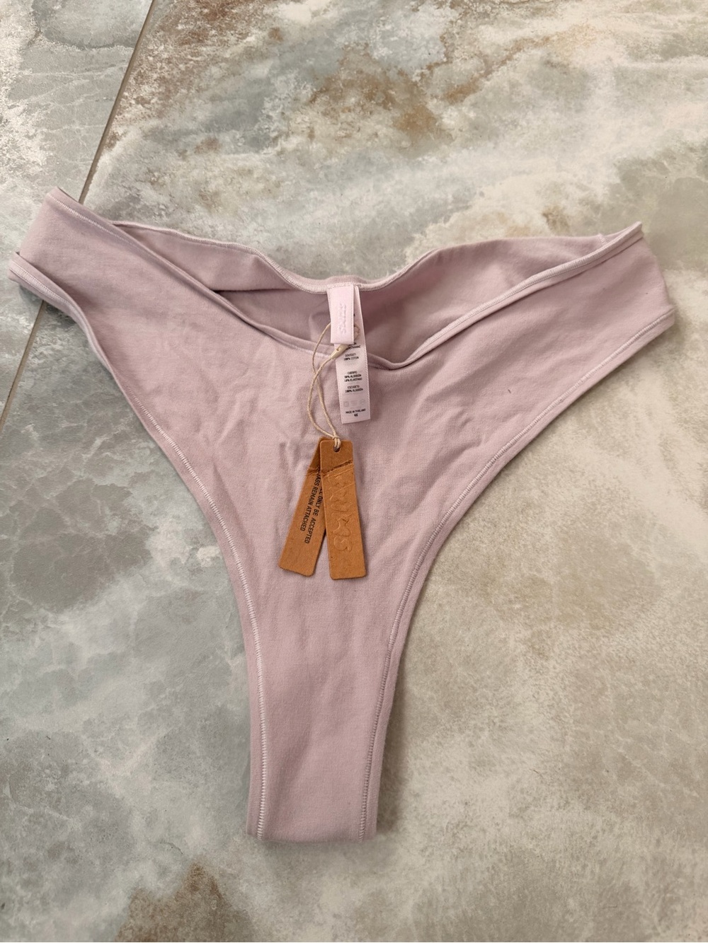 SKIMS Light Pink Thong Panty